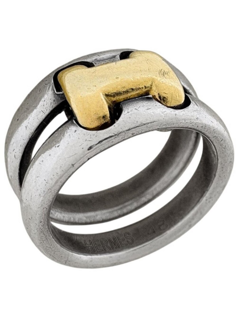Hermes Olympe Ring Metal Silver Gold